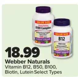 PharmaChoice Webber Naturals Vitamin B12, B50, B100, Biotin, Lutein offer