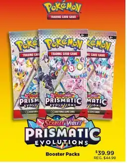 Showcase Pokémon Scarlet & Violet Prismatic Evolutions Booster Packs offer
