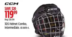 Canadian Tire CCM 3DS Helmet Combo, Intermediate offer