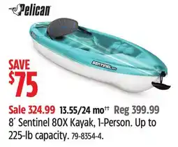 Canadian Tire Pelican 8´ Sentinel 80X Kayak, 1-Person offer