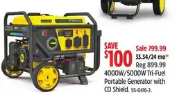 Canadian Tire CHAMPION 4000W/5000W Tri-Fuel Portable Generator with CO Shield offer