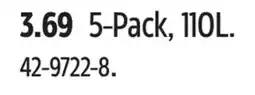 Canadian Tire 5-Pack, 110L offer