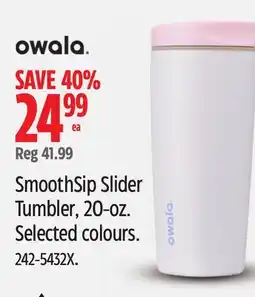 Canadian Tire Owala SmoothSip Slider Tumbler, 20-oz offer