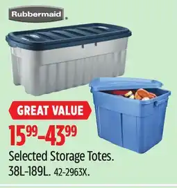 Canadian Tire Selected Storage Totes offer