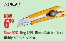 Canadian Tire OLFA 18mm Ratchet-Lock Utility Knife offer