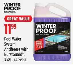 Canadian Tire Winter Proof Pool Water System Antifreeze with BurstGuard , 3.78L offer