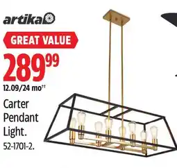 Canadian Tire Carter Pendant Light offer
