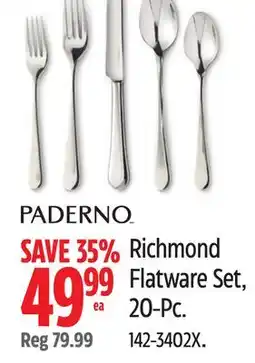 Canadian Tire Richmond Flatware Set, 20-Pc offer