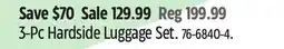 Canadian Tire OUTBOUND 3-Pc Hardside Luggage Set offer