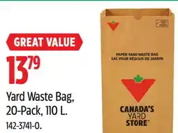 Canadian Tire Yard Waste Bag, 20-Pack, 110 L offer