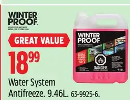 Canadian Tire Winter Proof Water System Antifreeze offer