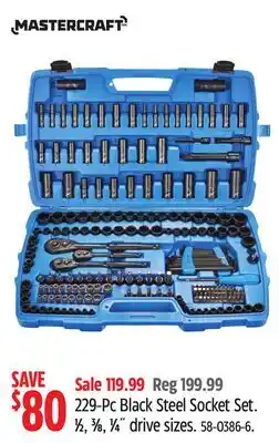 Canadian Tire 229-Pc Black Steel Socket Set offer
