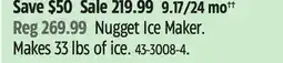 Canadian Tire Nugget Ice Maker. Makes 33 lbs of ice offer