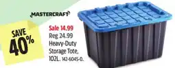 Canadian Tire Mastercraft Heavy-Duty Storage Tote offer
