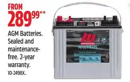 Canadian Tire Motomaster AGM Batteries offer