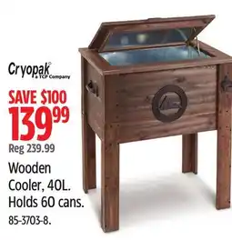 Canadian Tire Wooden Cooler, 40L offer