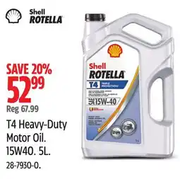 Canadian Tire T4 Heavy-Duty Motor Oil offer