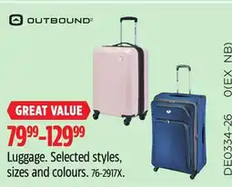 Canadian Tire OUTBOUND Luggage offer