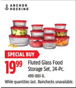 Canadian Tire ANCHOR HOCKING Fluted Glass Food Storage Set, 24-Pc offer