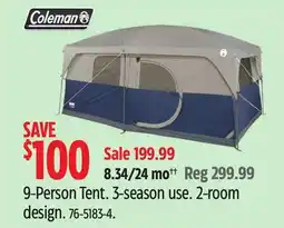 Canadian Tire Coleman 9-Person Tent offer