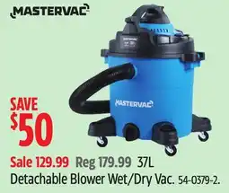 Canadian Tire MASTERVAC Detachable Blower Wet/Dry Vac offer