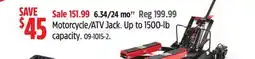Canadian Tire Motomaster Motorcycle/ATV Jack offer
