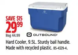 Canadian Tire Outbound Hard Cooler, 9.5L. Sturdy bail handle. Made with recycled plastic offer