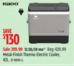 Canadian Tire Metal-Finish Thermo Electric Cooler offer