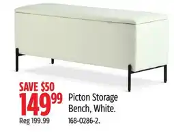 Canadian Tire Picton Storage Bench, White offer