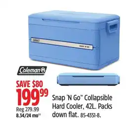 Canadian Tire Coleman Snap 'N Go Collapsible Hard Cooler offer