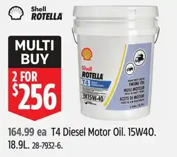Canadian Tire T4 Diesel Motor Oil. 15W40 offer
