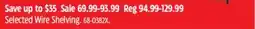 Canadian Tire Selected Type A Wire Shelving offer