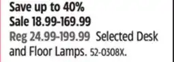 Canadian Tire Selected Desk and Floor Lamps offer