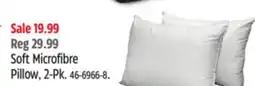 Canadian Tire For Living Soft Microfibre Pillow offer