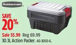 Canadian Tire Rubbermaid 30.3L Action Packer offer