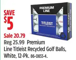 Canadian Tire Premium Line Titleist Recycled Golf Balls, White, 12-Pk offer