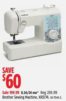 Canadian Tire Brother Sewing Machine offer