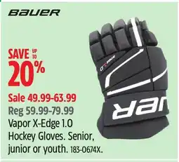 Canadian Tire Vapor X-Edge 1.0 Hockey Gloves offer
