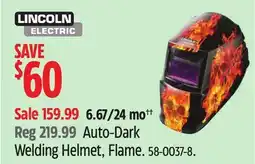 Canadian Tire LINCOLN ELECTRIC Auto-Dark Welding Helmet, Flame offer