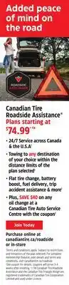 Canadian Tire Canadian Tire Auto Service Assistance offer