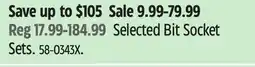 Canadian Tire Selected Bit Socket Sets offer