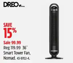 Canadian Tire Dreo 36˝ Smart Tower Fan, Nomad offer