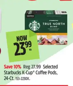 Canadian Tire Selected Starbucks K-Cup Coffee Pods offer