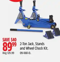 Canadian Tire 2-Ton Jack, Stands and Wheel Chock Kit offer