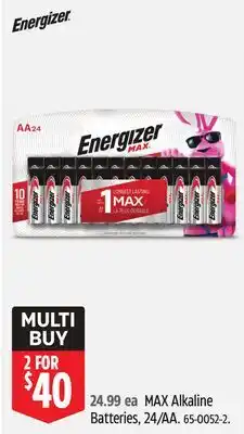 Canadian Tire MAX Alkaline Batteries offer