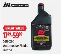 Canadian Tire Selected MotoMaster Automotive Fluids offer
