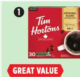 Canadian Tire Selected Tim Hortons K-Cup Coffee Pods offer