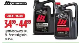 Canadian Tire MotoMaster Synthetic Motor Oil offer