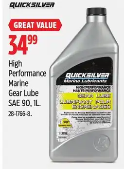 Canadian Tire High Performance Marine Gear Lube SAE 90 offer