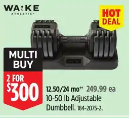 Canadian Tire 10-50 lb Adjustable Dumbbell offer